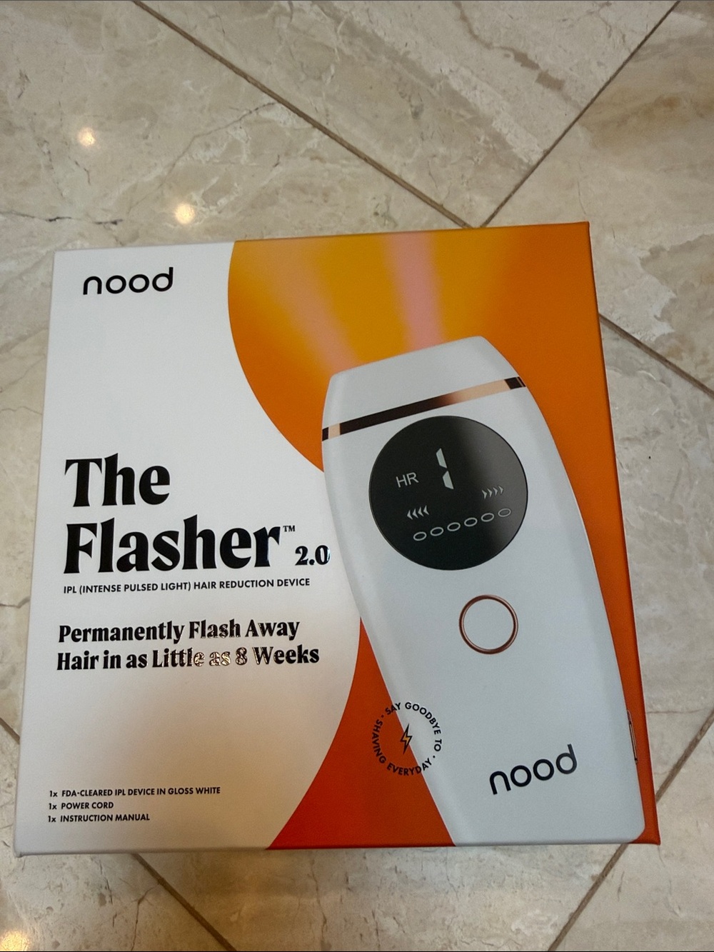 nood The Flasher 2.0 IPL Hair Reduction Device — White